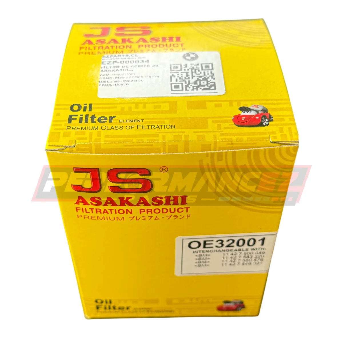 Filtro de aceite JS Asakashi OE32001 BMW M5/M6/M8/X5/X6 (11427848321)