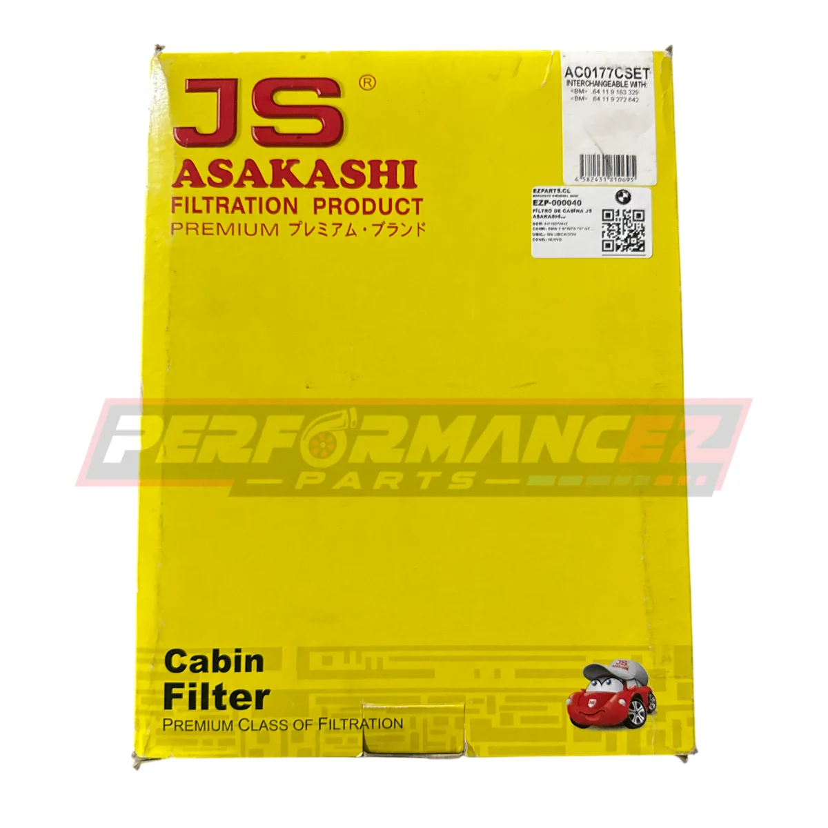 Filtro de Cabina JS Asakashi AC0177CSET BMW Serie 5/6/7 (2008-2023) (64119272642)